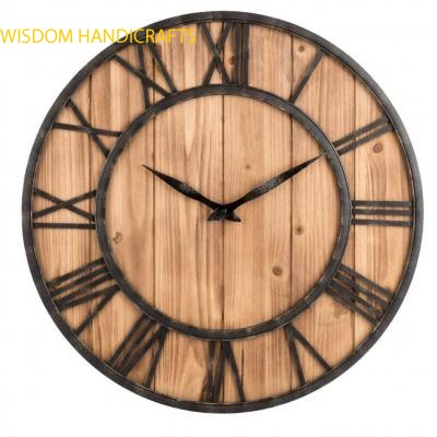 Vintage Roman Number Large Farmhouse Wall Clock