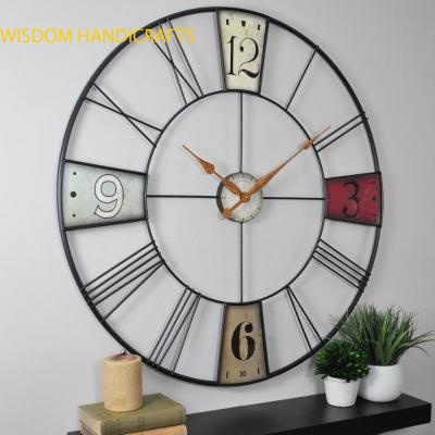 Multi-Color Oversized Vibrant Plaques Wall Clock