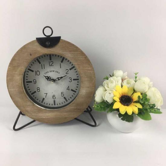 Wooden table clock