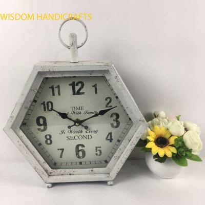White table clock